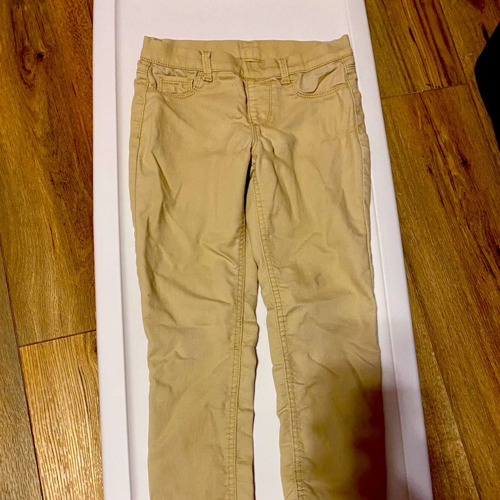 Girls khaki jeggings